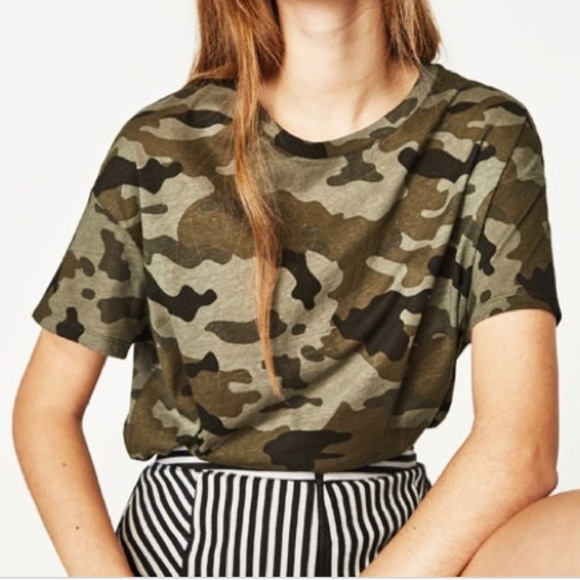 Zara Tops - ZARA Camo Top
